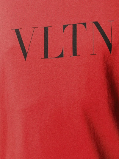 Shop Valentino Vltn Print T-shirt In Red