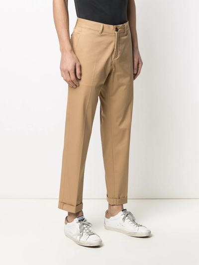 Shop Golden Goose Straight-leg Chino Trousers In Neutrals