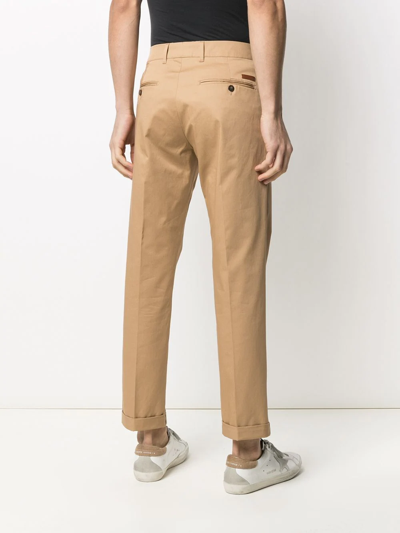 Shop Golden Goose Straight-leg Chino Trousers In Neutrals