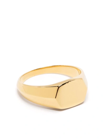 Maria Black Gold Gordon Signet Ring In Gold