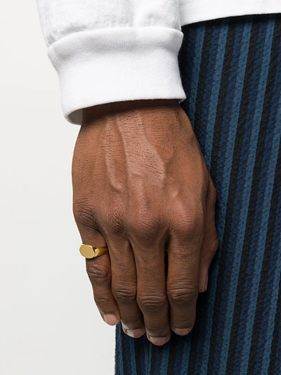 Maria Black Gold Gordon Signet Ring In Gold