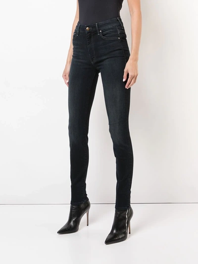 Shop Mother Skinny Fitted Jeans In Blue