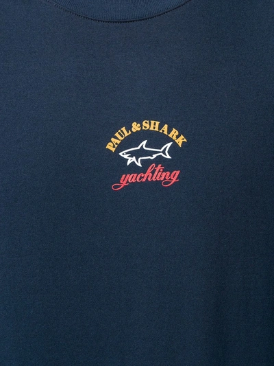 Paul & Shark Logo-print Short-sleeved T-shirt In Blue
