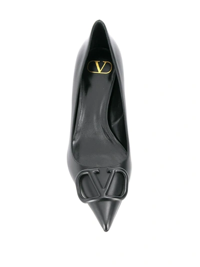 Shop Valentino Vlogo 45mm Pumps In Black