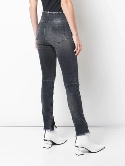 Shop Ben Taverniti Unravel Project Distressed Skinny Jeans In Black