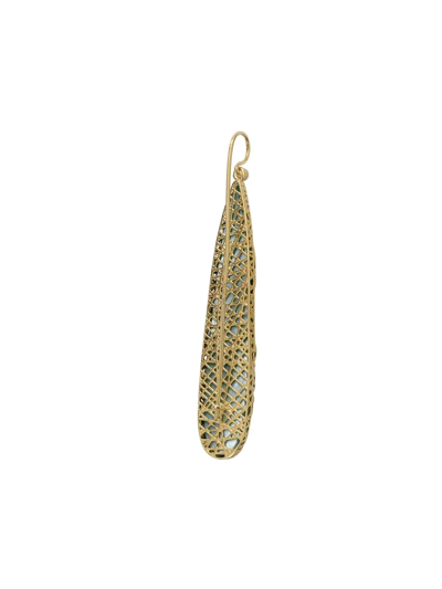 Shop Yossi Harari 18kt Yellow Gold Diamond Cone Drop Earrings In Ylwgold