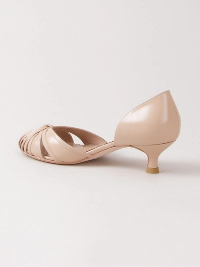 Shop Sarah Chofakian Low-heel Pumps In Neutrals