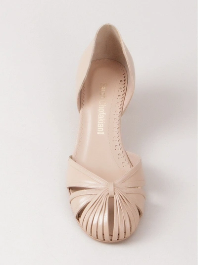 Shop Sarah Chofakian Low-heel Pumps In Neutrals