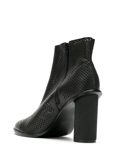 Shop Osklen Mesh Ankle Boots In Black