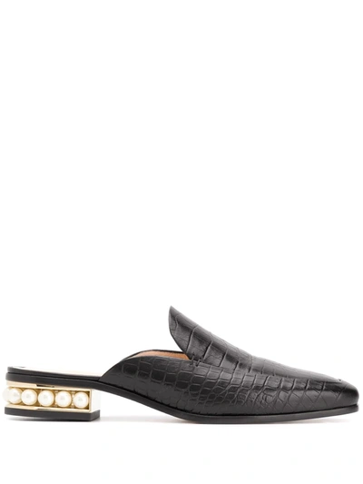 Shop Nicholas Kirkwood Casati Mocassin Mules 25mm In Black