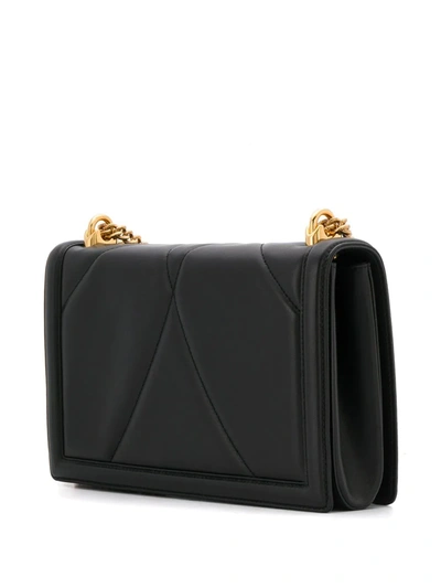 Dolce & Gabbana Large Devotion Shoulder Bag In Black