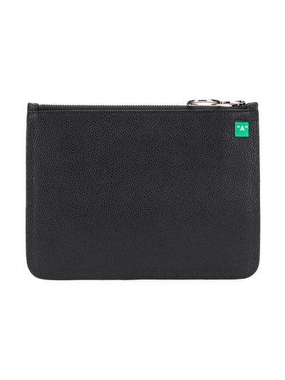 Off-white Diagonal Stripe Purse In Black