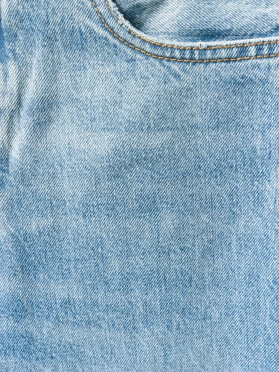 Shop Ben Taverniti Unravel Project Frayed Detail Slim Jeans In Blue