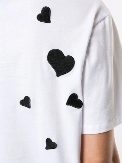 Shop Macgraw Falling Heart T-shirt In White