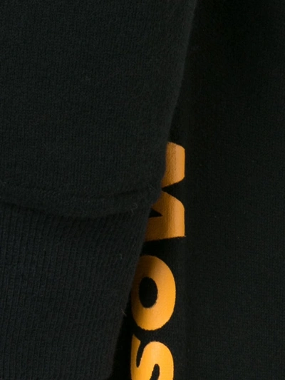 Shop Mostly Heard Rarely Seen Asymmetric Double Layer Sweatshirt In Black