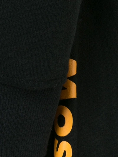 Mostly Heard Rarely Seen Asymmetric Double Layer Sweatshirt In Black