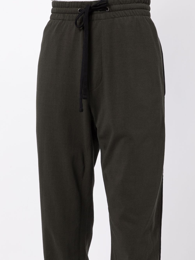 Shop James Perse Drawstring Straight-leg Sweatpants In 绿色