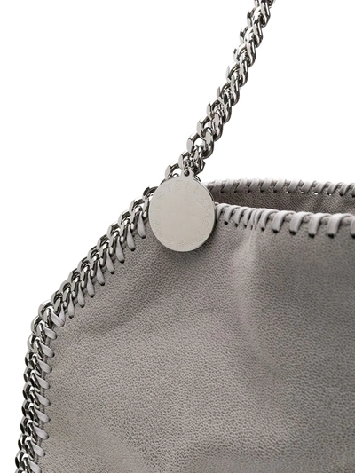 Shop Stella Mccartney Falabella Silver Chain Tote In Grey