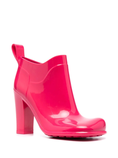 Bottega Veneta Shine 90mm Ankle Boots In Pink