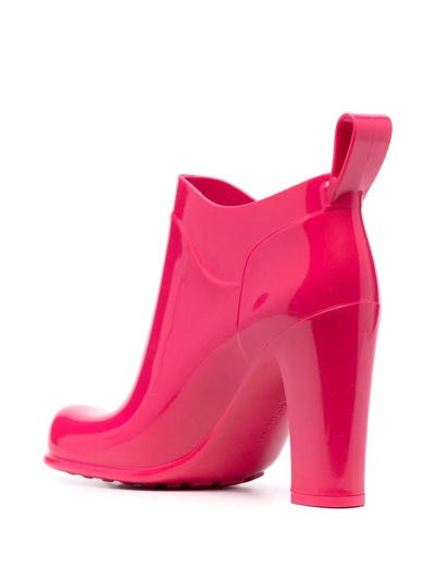 Bottega Veneta Shine 90mm Ankle Boots In Pink
