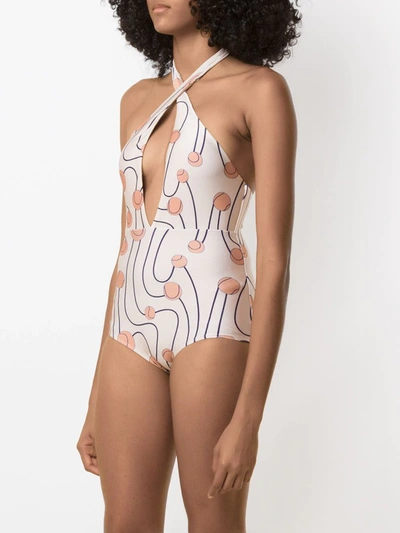 Shop Adriana Degreas Printed Swimsuit In Multicolour