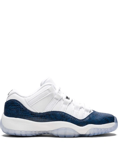 Shop Jordan Air  11 Retro Low Le "blue Snakeskin" Sneakers In White