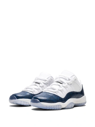 Jordan Air  11 Retro Low Le "blue Snakeskin" Sneakers In White