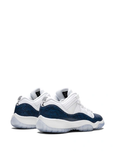 Jordan Air  11 Retro Low Le "blue Snakeskin" Sneakers In White