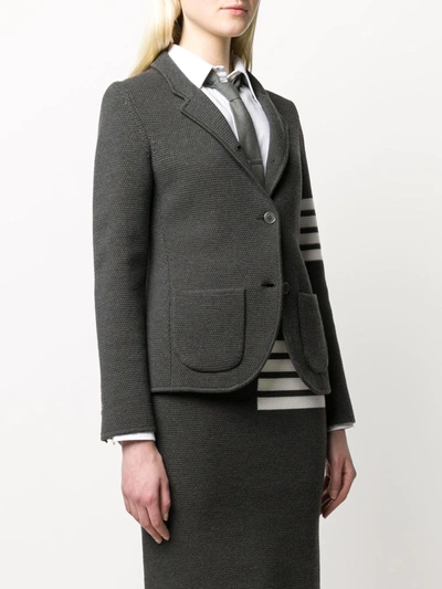 Shop Thom Browne 4-bar Merino Jacket In Grey