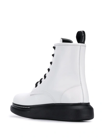 Shop Alexander Mcqueen Platform Ankle Boots In White