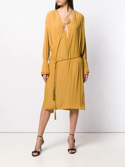 Shop Lanvin Relaxed Fit Dress In Yellow