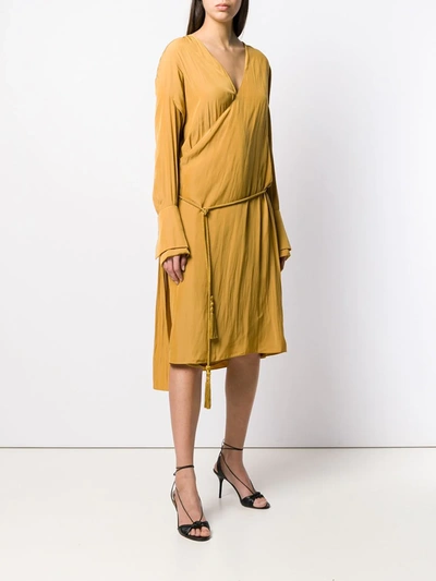 Shop Lanvin Relaxed Fit Dress In Yellow