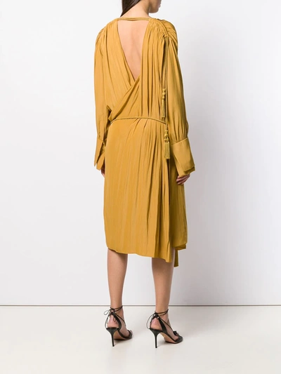 Shop Lanvin Relaxed Fit Dress In Yellow