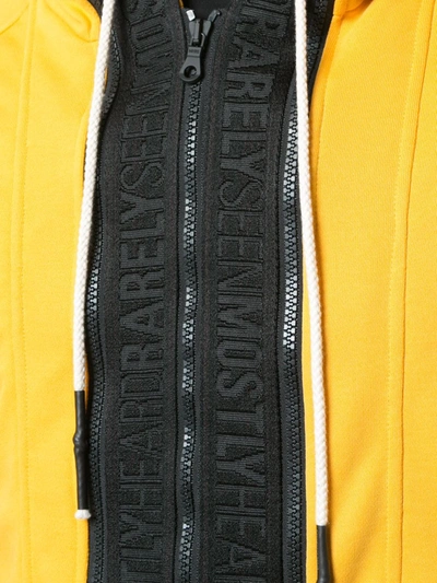 Mostly Heard Rarely Seen Zipped Hooded Sweatshirt In Yellow