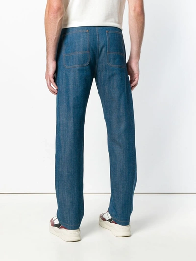 Shop Ami Alexandre Mattiussi Straight Fit Jeans In Blue