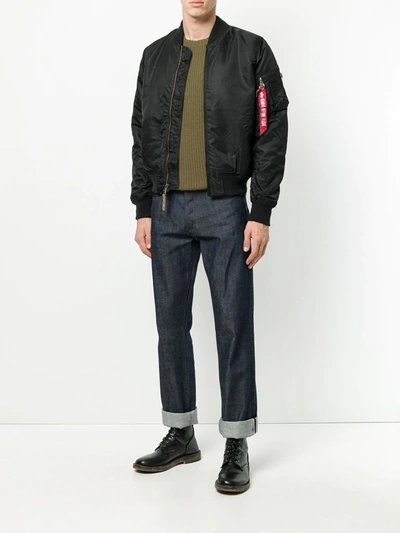 Alpha Industries Baseball-collar Track Jacket In Black