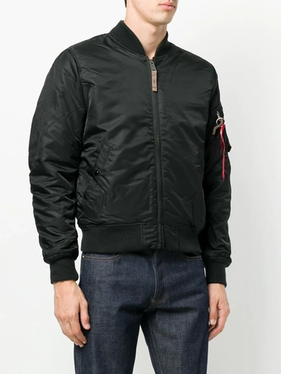 Shop Alpha Industries Bomber Jacket In Black