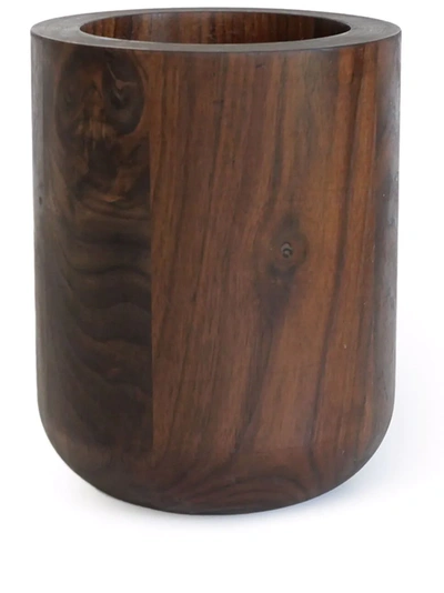 Shop Michaël Verheyden Busk Wood Vase In Braun