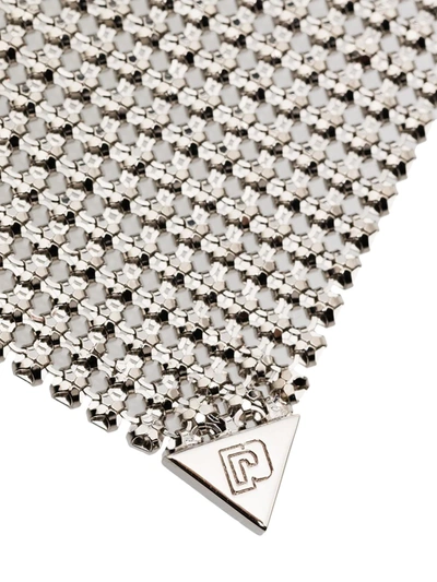 Rabanne Silver Mesh Drop Earrings In Silver