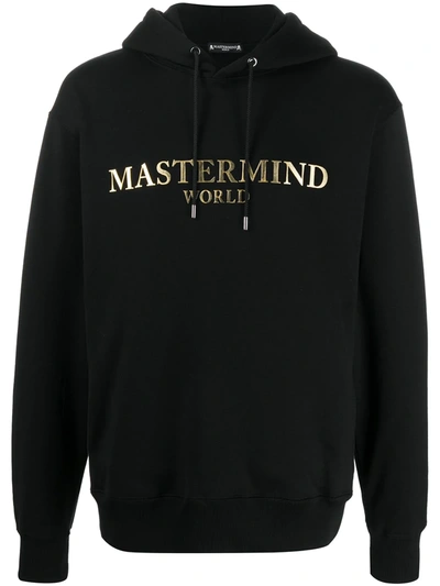 Shop Mastermind Japan Logo Plaque Hoodie In Black