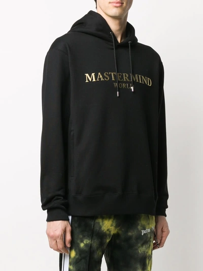 Shop Mastermind Japan Logo Plaque Hoodie In Black