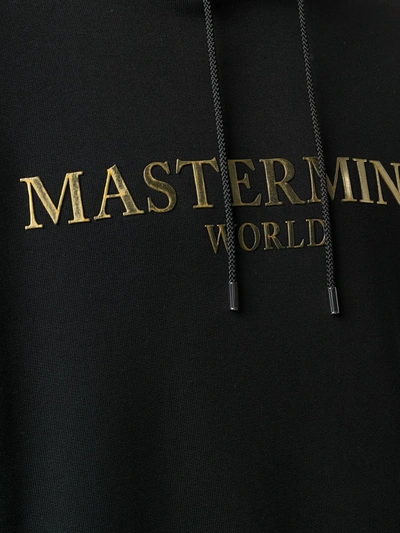 Shop Mastermind Japan Logo Plaque Hoodie In Black