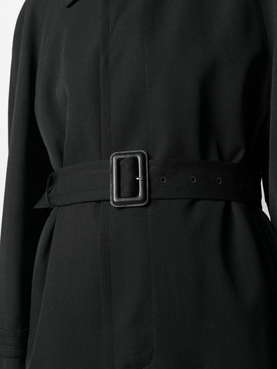 Shop Maison Margiela Belted Coat In Black