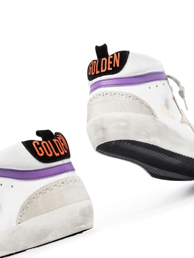 Shop Golden Goose Mid-star Logo-patch Sneakers In White