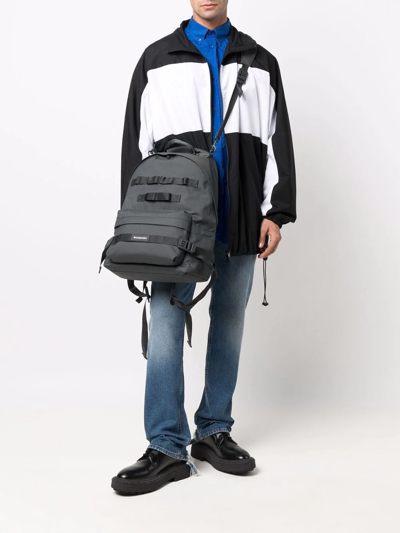 Shop Balenciaga Army Multi-carry Backpack In Grey