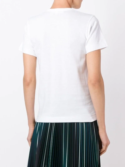 Shop Comme Des Garçons Play Logo Outline Print T-shirt In White