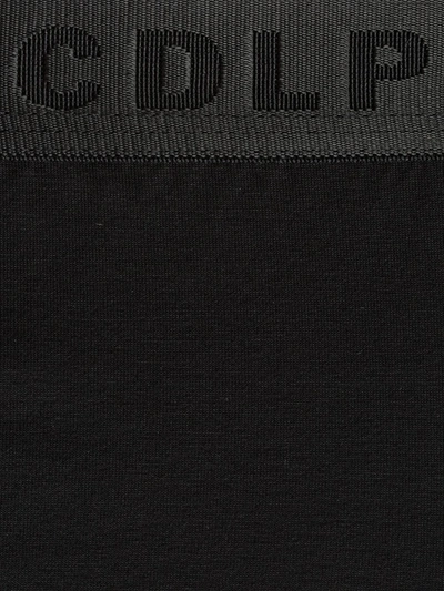 Shop Cdlp Logo Embroidered Y-briefs In Black