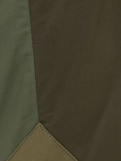 Mostly Heard Rarely Seen Patchwork Twill Dropped-inseam Pants In Green