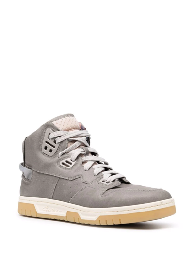 Shop Acne Studios High-top Lace-up Sneakers In Grey