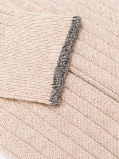 Brunello Cucinelli Long Length Socks In Neutrals